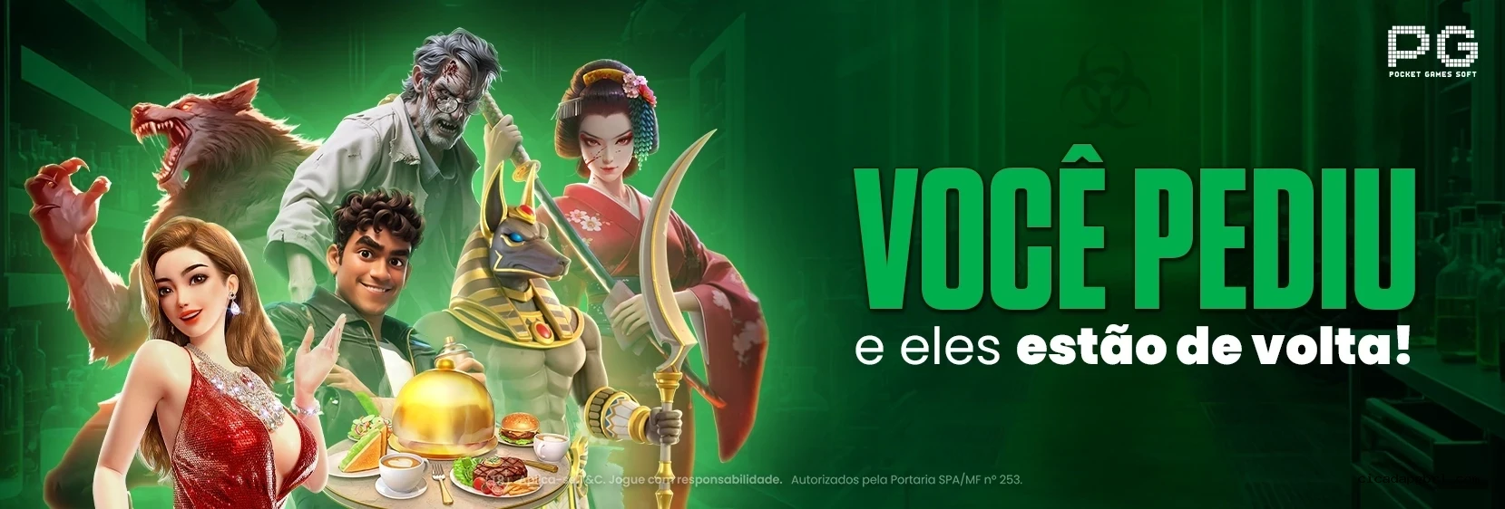 Imagem promocional da experiência de game da Cicadapg